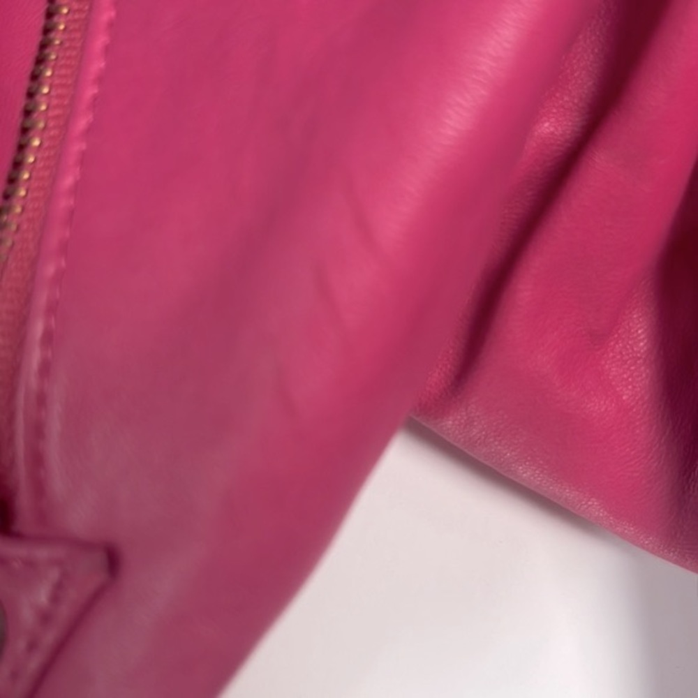 North Beach Leather Vintage cropped pink leather bolero jacket - Picture 5 of 12